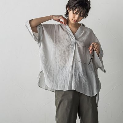 【ＷＥＢ限定カラーあり】バックタックドルマンスキッパーシャツ≪手洗い可能≫