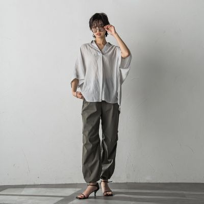【ＷＥＢ限定カラーあり】バックタックドルマンスキッパーシャツ≪手洗い可能≫