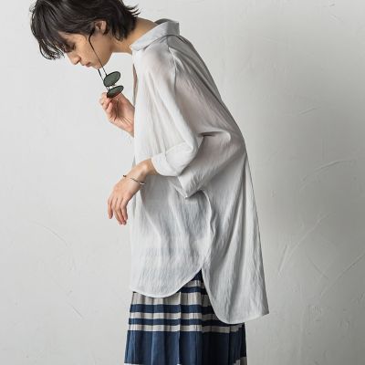 【ＷＥＢ限定カラーあり】バックタックドルマンスキッパーシャツ≪手洗い可能≫