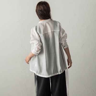 ドロストヘムバンドカラーシャツ≪洗濯機で洗える≫ | MAYSON