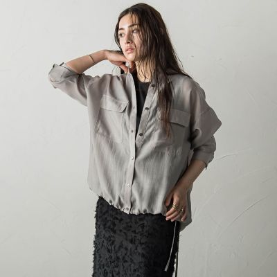 ドロストヘムバンドカラーシャツ≪洗濯機で洗える≫ | MAYSON