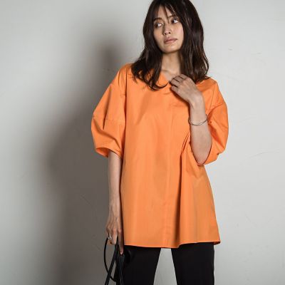 ボリュームスリーブチュニック≪洗濯機で洗える≫