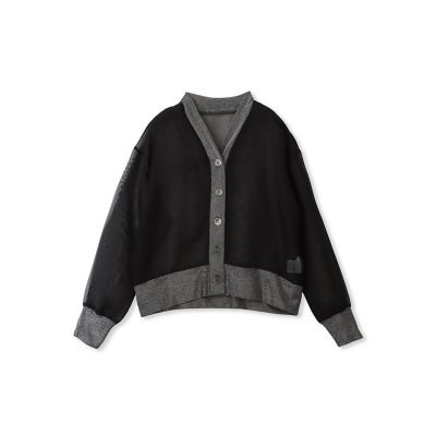 【ＷＥＢ限定】オーガンジーラメカーディガン　≪洗濯機で洗える≫