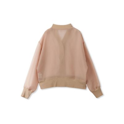 【ＷＥＢ限定】オーガンジーラメカーディガン　≪洗濯機で洗える≫