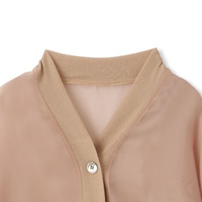 【ＷＥＢ限定】オーガンジーラメカーディガン　≪洗濯機で洗える≫
