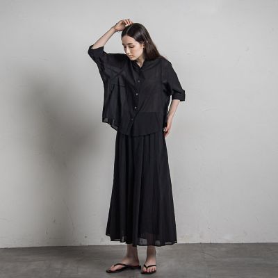 【ＷＥＢ限定】ドライコットン切替ブラウス≪洗濯機で洗える≫