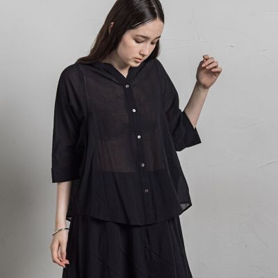 【ＷＥＢ限定】ドライコットン切替ブラウス≪洗濯機で洗える≫