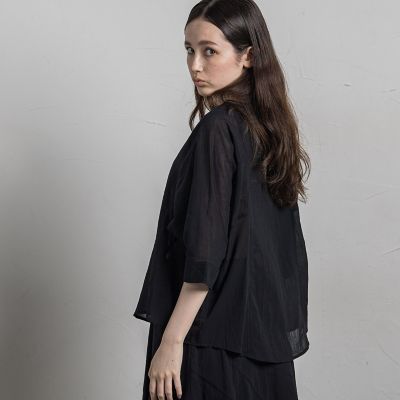 【ＷＥＢ限定】ドライコットン切替ブラウス≪洗濯機で洗える≫