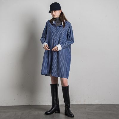 スキッパーチュニックシャツ≪手洗い可能≫