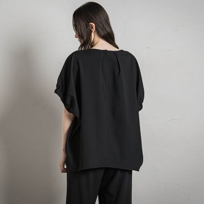 ウェザーストレッチバックギャザードルマンブラウス≪洗濯機で洗える≫