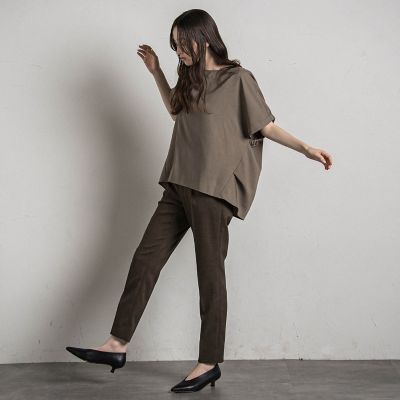 ウェザーストレッチバックギャザードルマンブラウス≪洗濯機で洗える≫