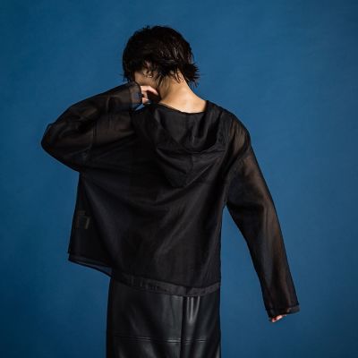 チュールレイヤードフーディプルオーバー≪手洗い可能≫