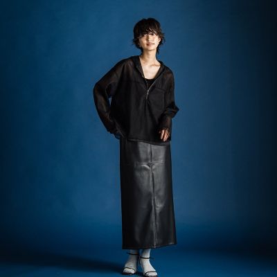 チュールレイヤードフーディプルオーバー≪手洗い可能≫