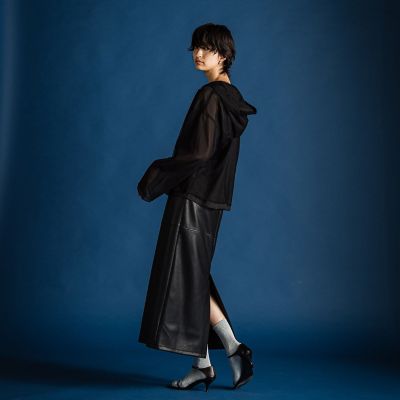 チュールレイヤードフーディプルオーバー≪手洗い可能≫