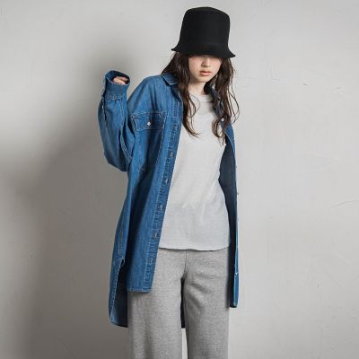 【カタログ掲載】デニムオーバーシャツ≪洗濯機で洗える≫