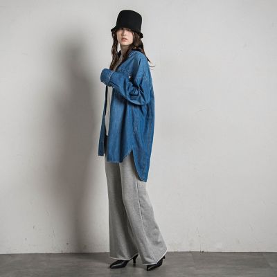 【カタログ掲載】デニムオーバーシャツ≪洗濯機で洗える≫