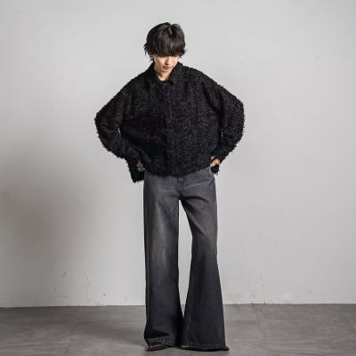 シアーフリンジジャガードクロップドシャツ≪手洗い可能≫