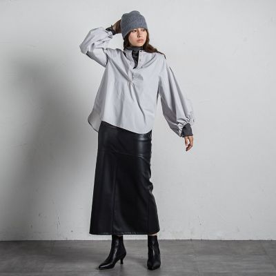 ボリュームスリーブブラウス≪洗濯機で洗える≫