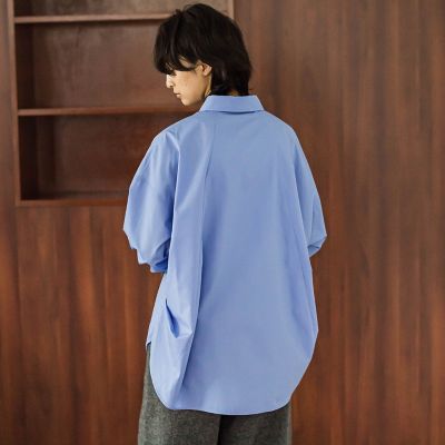 バックボリュームドルマンシャツ≪洗濯機で洗える≫