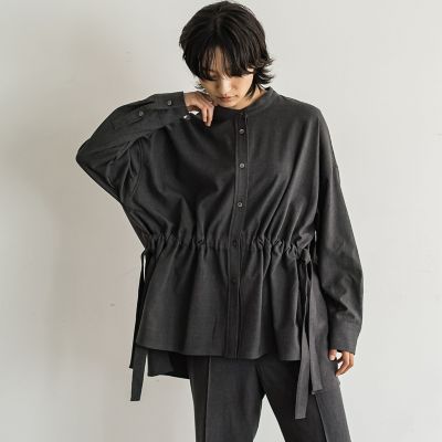 ウエストマークドロストシャツブラウス≪洗濯機で洗える≫