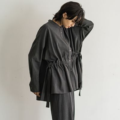 ウエストマークドロストシャツブラウス≪洗濯機で洗える≫
