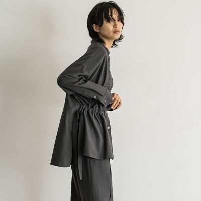 ウエストマークドロストシャツブラウス≪洗濯機で洗える≫