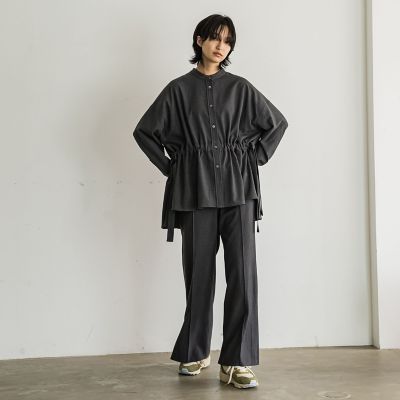 ウエストマークドロストシャツブラウス≪洗濯機で洗える≫