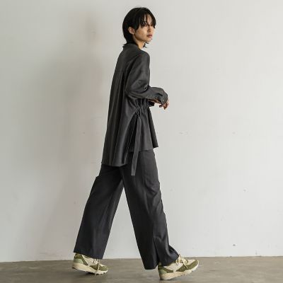 ウエストマークドロストシャツブラウス≪洗濯機で洗える≫