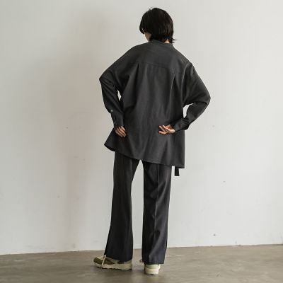 ウエストマークドロストシャツブラウス≪洗濯機で洗える≫