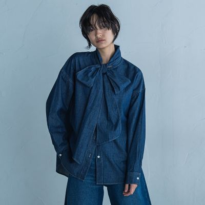 デニムボウタイブラウス≪洗濯機で洗える≫ | MAYSON GREY