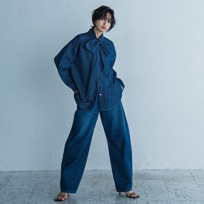 デニムボウタイブラウス≪洗濯機で洗える≫ | MAYSON GREY（Women