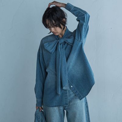 デニムボウタイブラウス≪洗濯機で洗える≫ | MAYSON GREY（Women