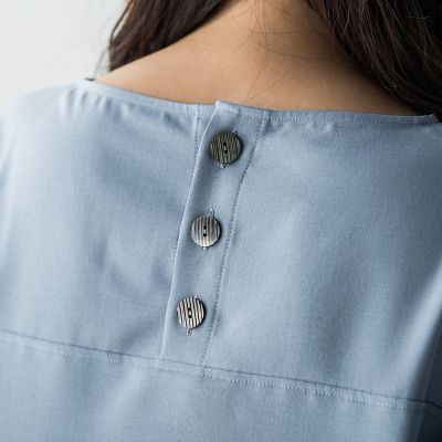 タックワイドスリーブボートネックブラウス≪洗濯機で洗える≫