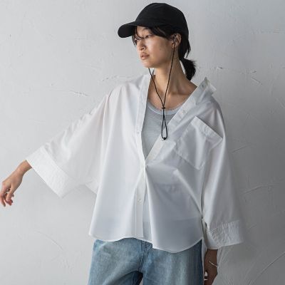 ワイドカフスドルマンシャツ≪洗濯機で洗える≫