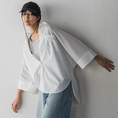 ワイドカフスドルマンシャツ≪洗濯機で洗える≫