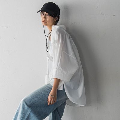 ワイドカフスドルマンシャツ≪洗濯機で洗える≫