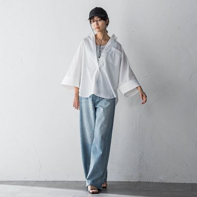 ワイドカフスドルマンシャツ≪洗濯機で洗える≫