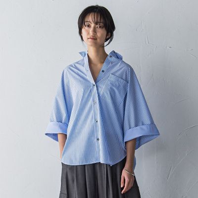 MAYSON GREY（Women）/メイソングレイ ワイドカフスドルマンシャツ≪洗濯機で洗える≫
