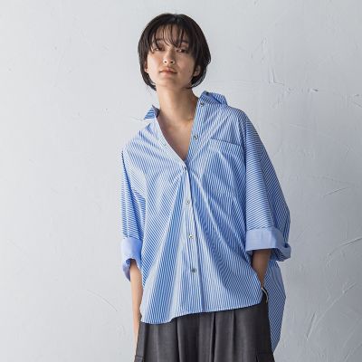 ワイドカフスドルマンシャツ≪洗濯機で洗える≫