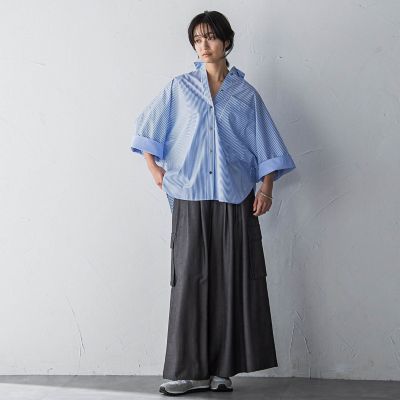 ワイドカフスドルマンシャツ≪洗濯機で洗える≫