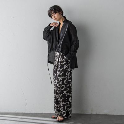 リネンドロストクロップドシャツ≪手洗い可能≫