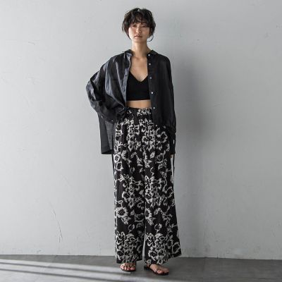 リネンドロストクロップドシャツ≪手洗い可能≫