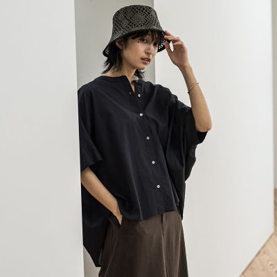キャンブリックバックギャザー刺繍ブラウス≪手洗い可能≫