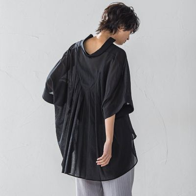 ブラウス シャツ シアー楊柳バックタックスキッパーブラウス「手洗い可能」 レディース シアー楊柳バックタックスキッパーブラウス≪手洗い可能