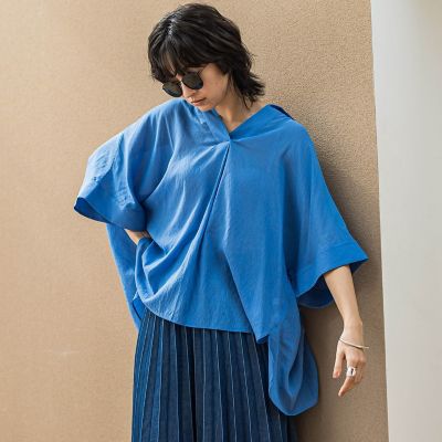 ブラウス シャツ シアー楊柳バックタックスキッパーブラウス「手洗い可能」 レディース セール】シアー楊柳バックタックスキッパーブラウス≪手洗い可能