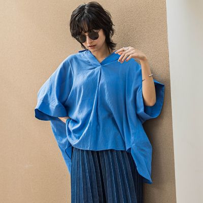 MAYSON GREY / メイソングレイ 【新色追加】シアー楊柳バックタックスキッパーブラウス≪手洗い可能≫ シアー楊柳バックタックスキッパーブラウス≪手洗い可能