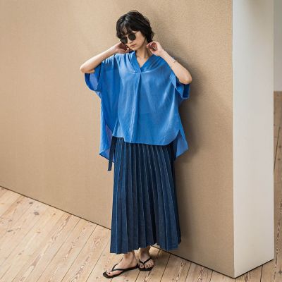 MAYSON GREY / メイソングレイ 【新色追加】シアー楊柳バックタックスキッパーブラウス≪手洗い可能≫ 新色追加】シアー楊柳バックタックスキッパーブラウス≪手洗い