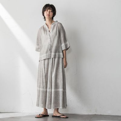 MAYSON GREY / メイソングレイ タイダイバンドカラーシャツ≪手洗い可能≫ タイダイバンドカラーシャツ≪手洗い可能≫ | MAYSON GREY