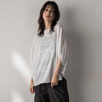 ボタニカル刺繍ドルマンブラウス≪手洗い可能≫ | MAYSON GREY