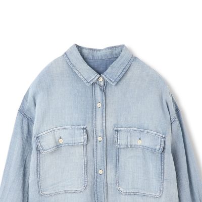ナチュラルシアーデニムオーバーシャツ≪洗濯機で洗える≫ | MAYSON